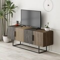Comoda TV, Decortie, Tontini Bendir Dark, 140 x 55 x 37.5 cm, pal melaminat, multicolor