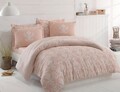 Lenjerie de pat dubla 3 piese, Pure - Powder, EnLora Home, 65% bumbac/35% poliester