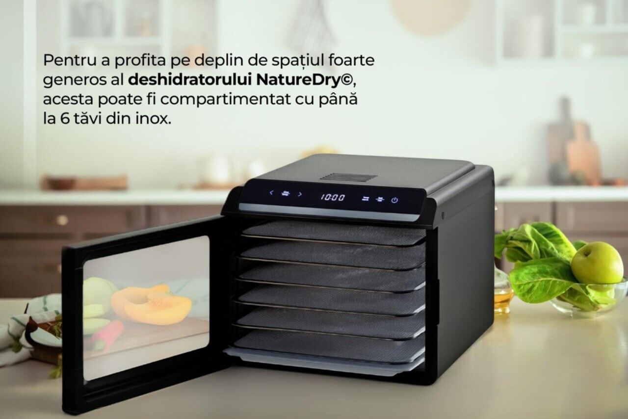 Deshidrator fructe si legume NatureDry, Heinner, 500-600W, negru - view 10