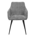 Scaun Satori Pop, Homla, 58x62x79 cm, poliester/metal, gri/negru