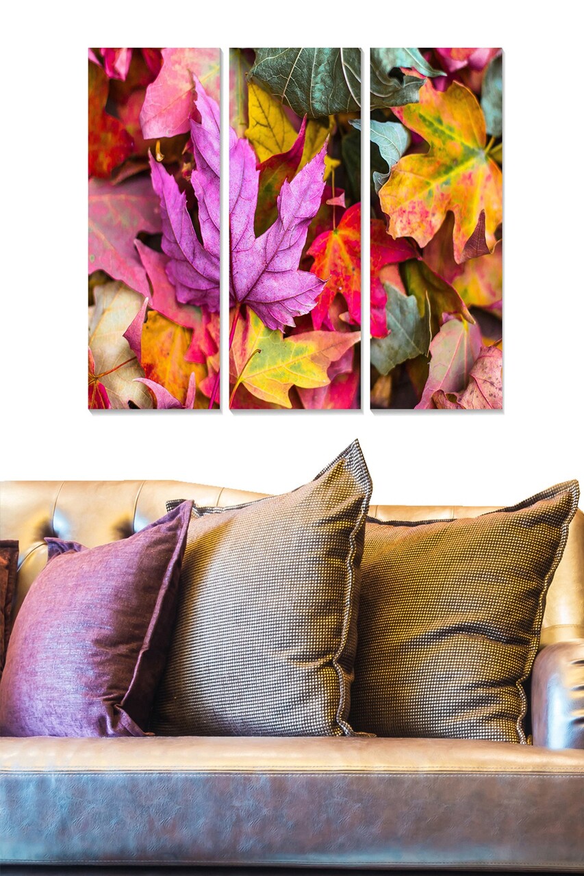 Set 3 tablouri decorative MDF2609978 20 x 50 cm 3 piese Multicolor