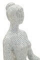 Figurina /sculptura decorativa Yoga Woman, Mauro Ferretti, 20.5x15.5x23 cm, polirasina, alb