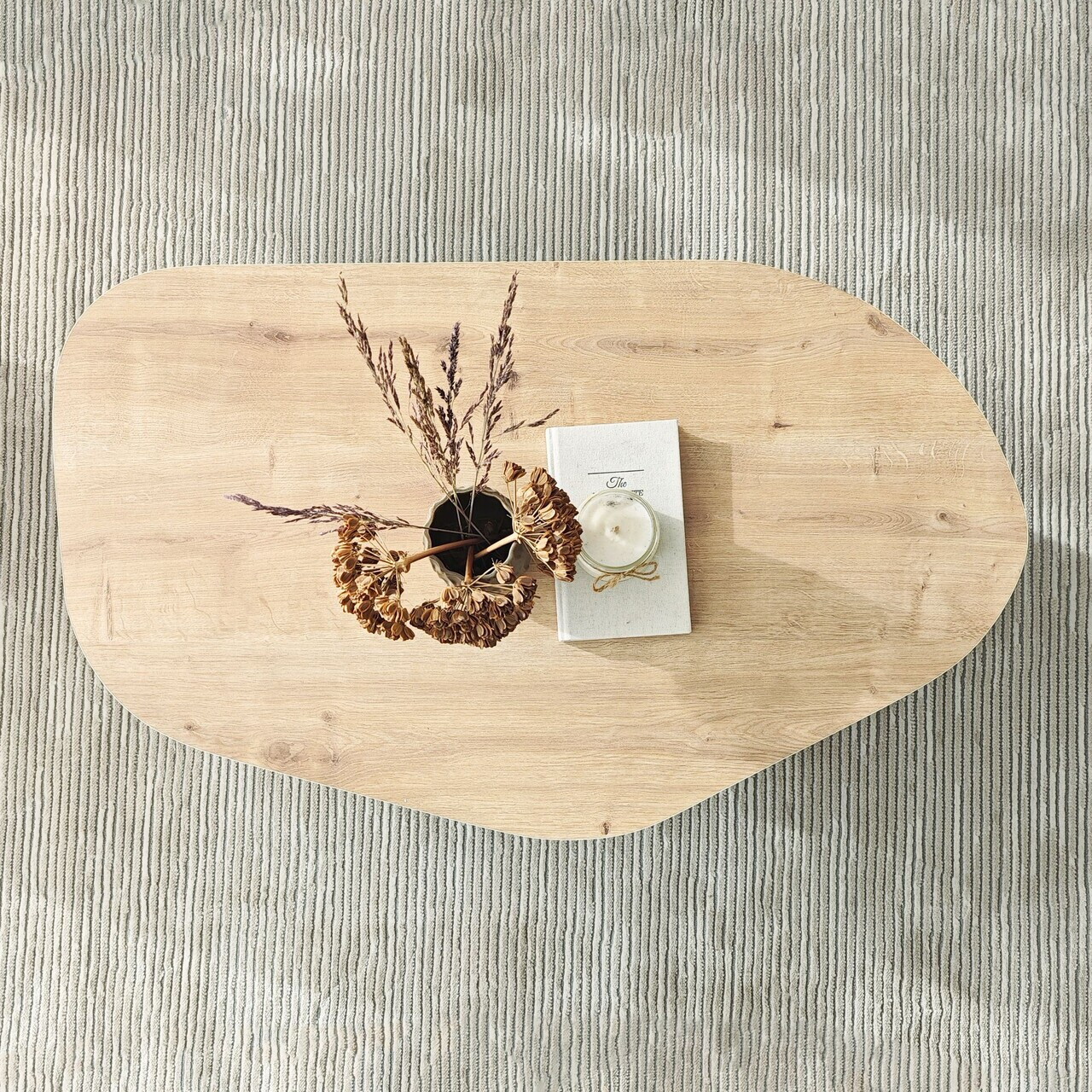 Masuta de cafea, Hanah Home, Nova, 100x35x60 cm, PAL, Maro — imaginea 6