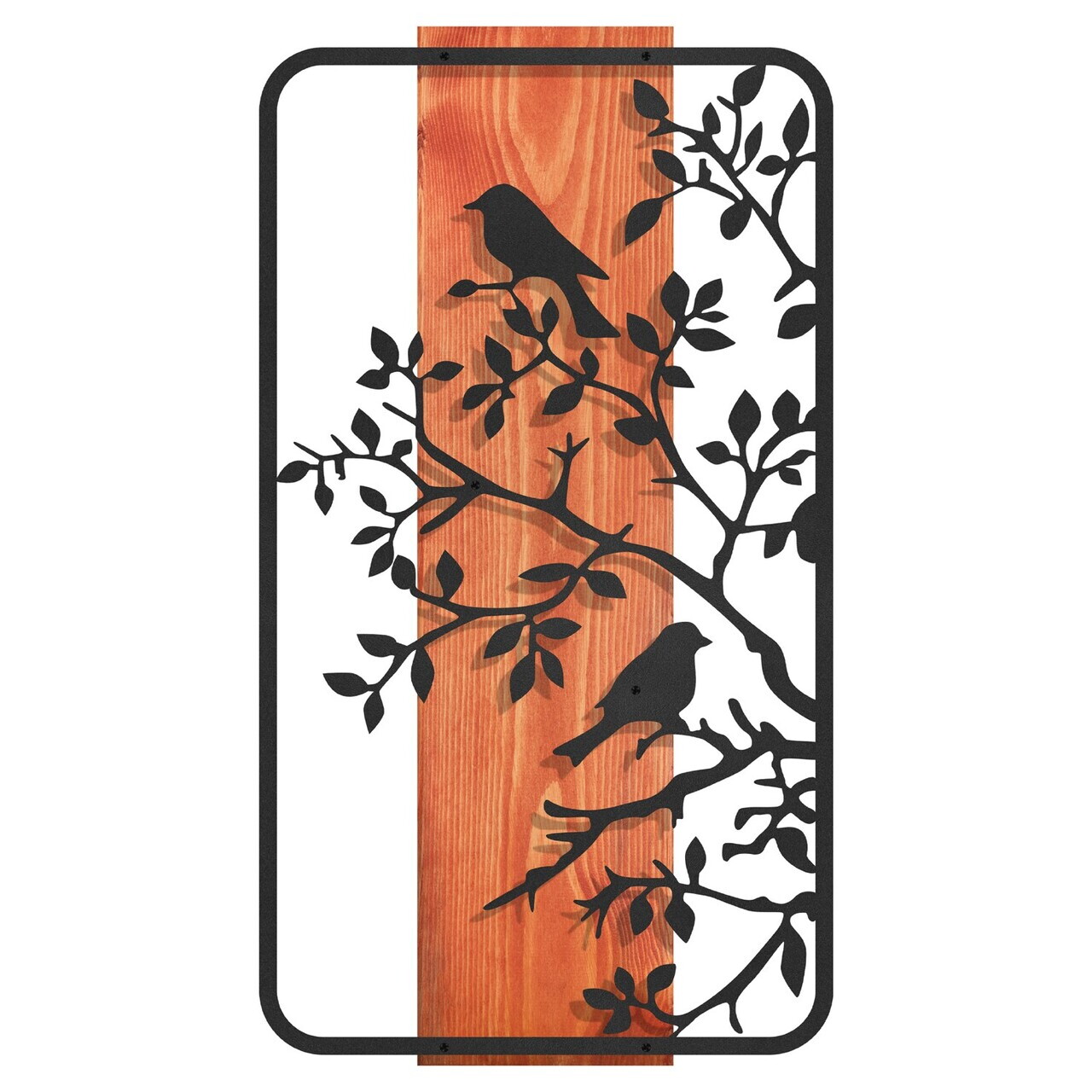 Decoratiune de perete, Nidra, Cadru: Lemn (Grosime: 2 cm), Roșu/Negru — imaginea 7