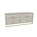 Bufet Polka White, Hadley, 180 x 47.3 x 75 cm, walnut/negru