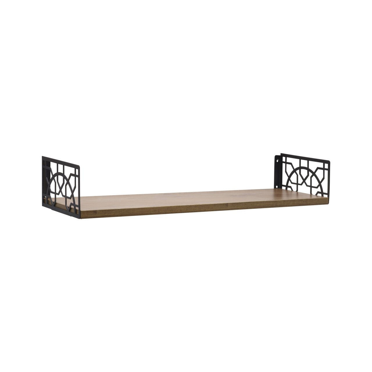 Raft de perete, Valovi, Duvar Rafı2, 60x20x14 cm, PAL, Maro / Negru