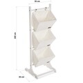 Organizator pentru baie cu 3 cosuri Helen, Versa, 35x35x102 cm, ratan