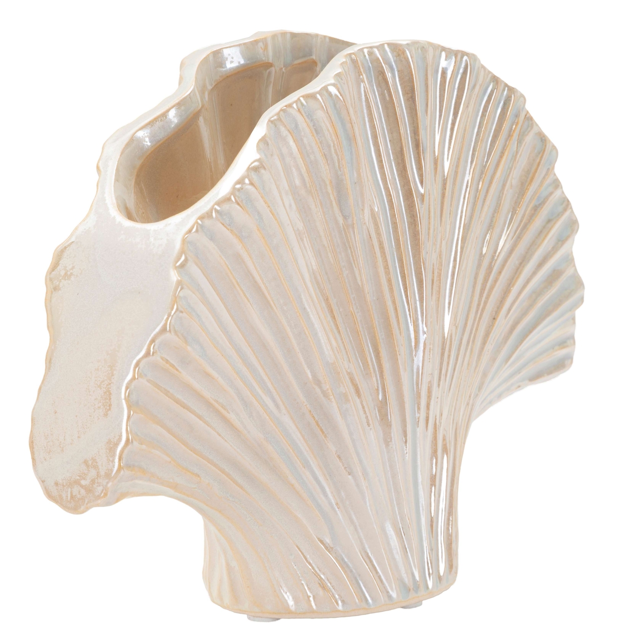 Vaza decorativa Perly, Mauro Ferretti, 27x8x19 cm, ceramica, perla