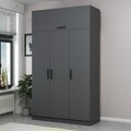 Dulap pentru haine, Minerva, Minar 3 Kapak 2 Çekmece 255, 135x255x52 cm, PAL, Antracit