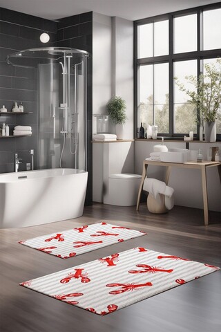 Set covorase de baie, Cartwright, CT-5289, Poliester, Multicolor