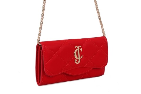 Geanta Juicy Couture 153, 23x5x12 cm, piele ecologica, rosu claret