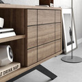 Comoda TV, Decorotika, North, 130x38.6x58.6 cm, Nuc negru