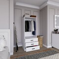 Dulap pentru haine, Miwood, Easy 1600-58, Alb mat