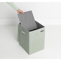 Cos de rufe stivuibil, Brabantia, Linn, 35 L, 37x32x44.5 cm, textil, verde