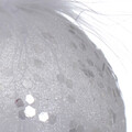 Glob decorativ Feather, Decoris, Ø 8 cm, plastic, alb
