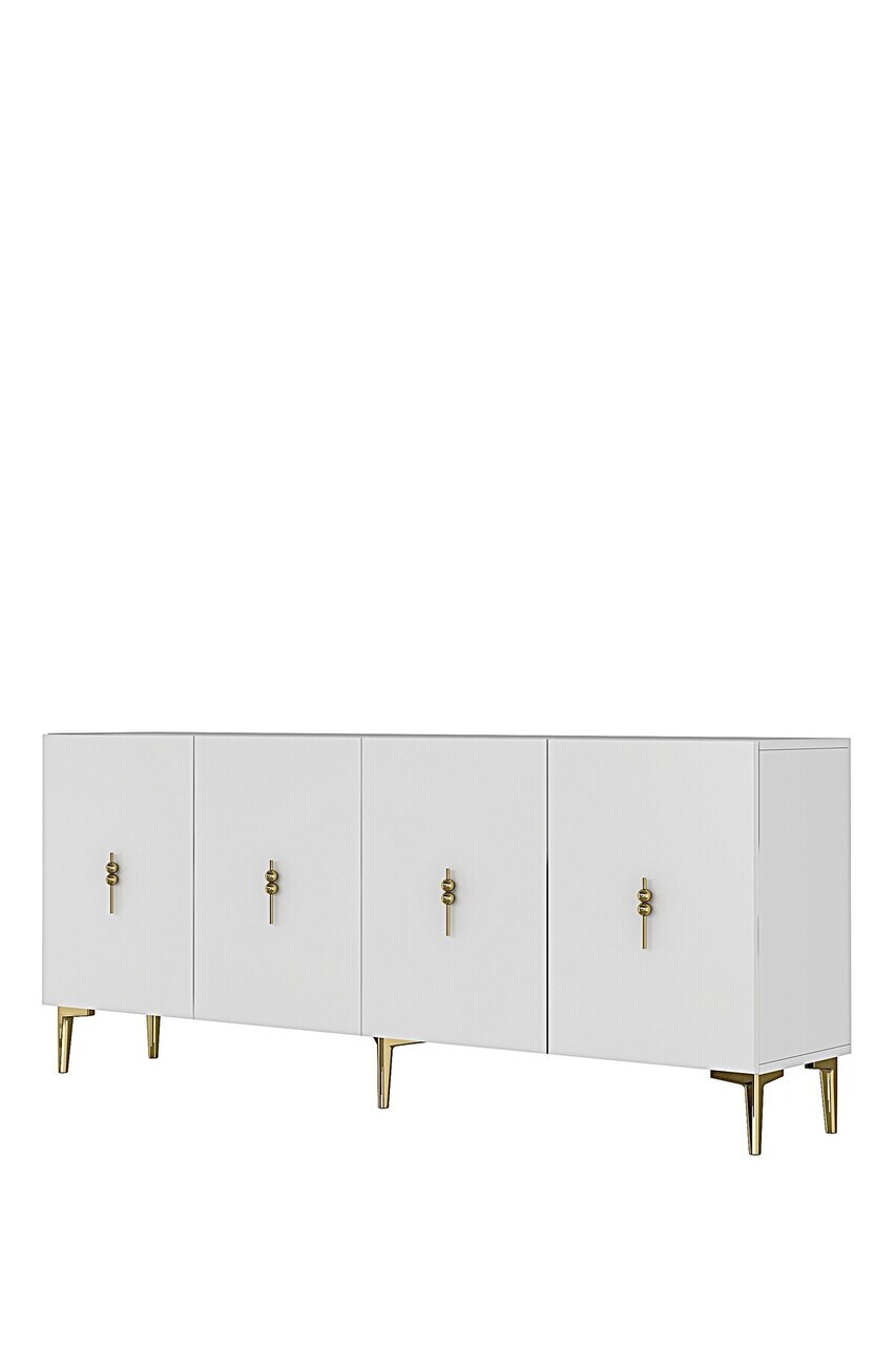 Consola, Hanah Home, Salkım 180, 180x75x32 cm, Alb/Auriu — imaginea 4