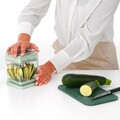 Feliator legume cu 3 lame, Brabantia, Tasty+, 11.1x11.1x15.1 cm, plastic, verde jad