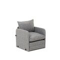 Canapea extensibilă cu 1 loc, Futon, 859FTN2881, Metal , Gri deschis