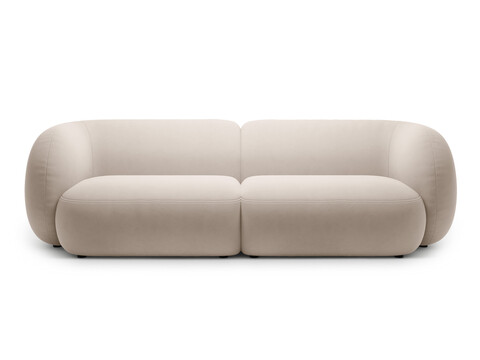 Canapea modulara 4 locuri, Kate, Micadoni, 243x99x76 cm, catifea, bej
