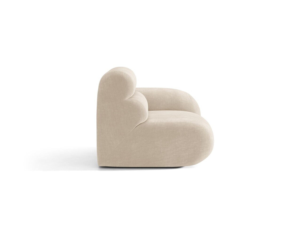 Modul canapea dreapta 1 loc, Neo, Micadoni Home, 110x100x83 cm, tesatura Chenille, bej deschis — imaginea 3