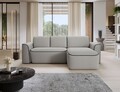 Coltar dreapta 4 locuri ELTAP, Ume, 287x190x88 cm, lemn/poliester, gri/gri inchis