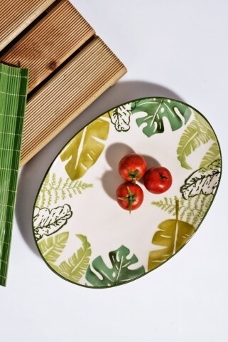 Platou, Kosova, Green, ceramica, 30x15 cm