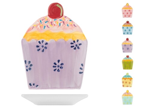 Poza Set 6 farfurii pentru desert Cupcake, HO-ME, 14.5 cm, ceramica