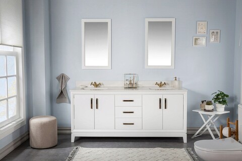 Set mobilier de baie (3 piese), Jussara, Michigan 72, Alb Jussara