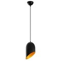 Lustra, Kesik - 6161, Opviq, 12 x 121 cm, 1 x E27, 40W, negru/auriu