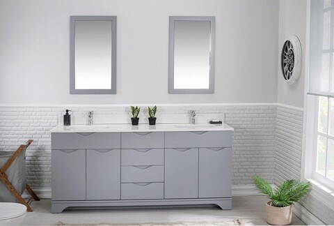 Set mobilier de baie (3 piese), Jussara, Teton 72, Gri Jussara