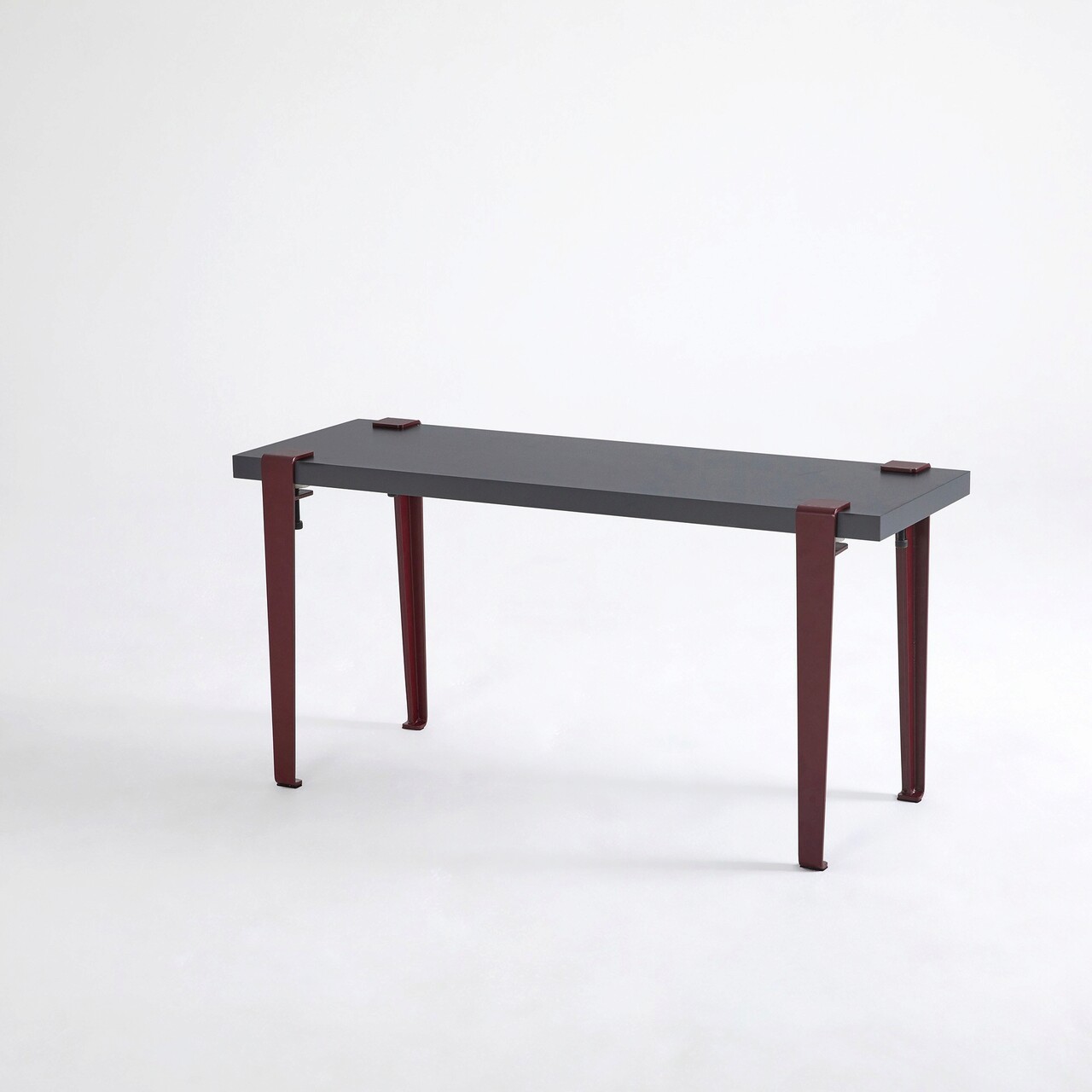 Banca, Logg, Khalkeus , 90x45x30 cm, Antracit / Roșu Claret - 1 | YEO