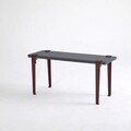 Banca, Logg, Khalkeus , 90x45x30 cm, Antracit / Roșu Claret