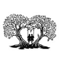 Decoratiune de perete, Love, metal, 65 x 43 cm, negru