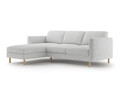 Coltar stanga 3 locuri, Eden, Micadoni, 250x150x90 cm, tesatura structurata, gri deschis melanj