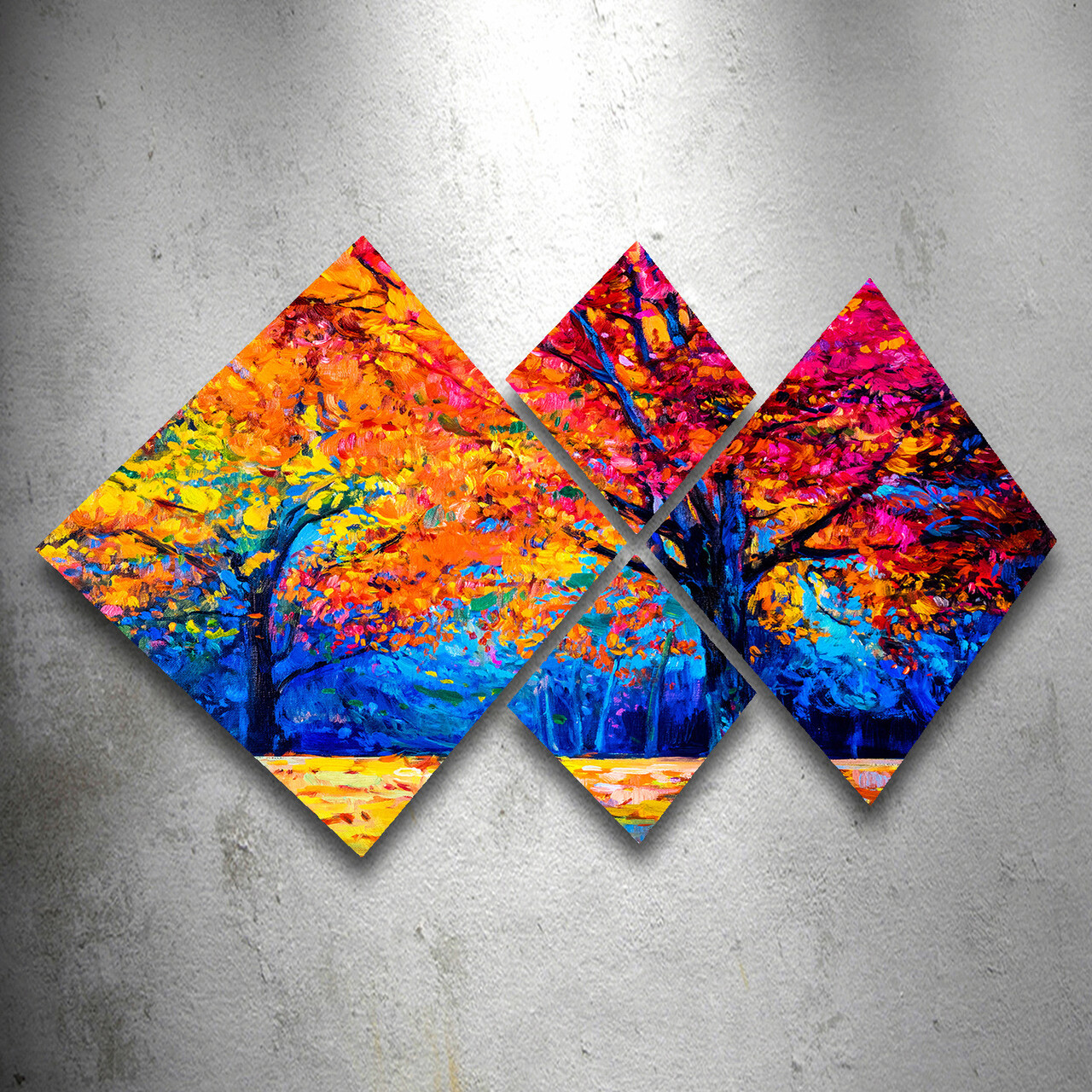 Set 4 tablouri decorative, 4MDF292880360, MDF, Imprimat UV, Multicolor - 1 | YEO