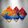 Set 4 tablouri decorative, 4MDF292880360, MDF, Imprimat UV, Multicolor