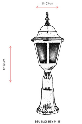 Lampa de exterior, Avonni, 685AVN1352, Plastic ABS, Negru