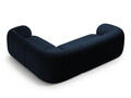 Coltar dreapta 4 locuri, Kate, Micadoni, 252x220x76 cm, catifea, albastru regal
