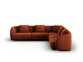 Coltar reversibil 5 locuri, Tulum, Cosmopolitan Design, 255x255x70 cm, tesatura chenille, teracota