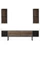 Set mobilier living, Bexley, Black Line Set, PAL, Nuc / Negru