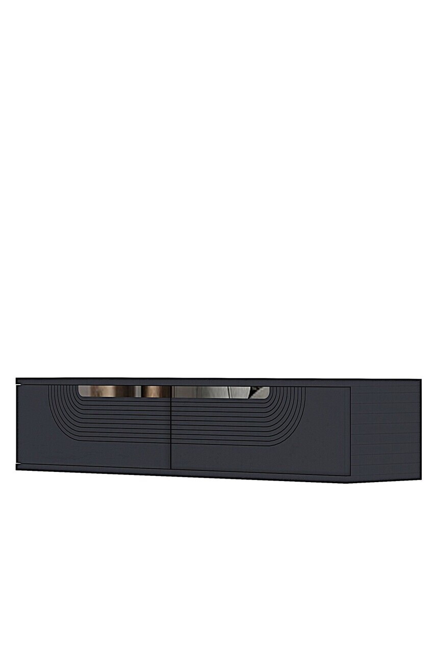 Dulap, Hanah Home, Meyra 120, 120x25.5x29.6 cm, Antracit / Argintiu — imaginea 3