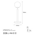 Lampa de masa, Fulgor, 942FLG1813, Metal, Vintage
