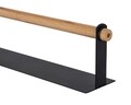 Suport magnetic pentru servetele de bucatarie, Wenko, Magna, 30 x 8 x 6 cm, metal/bambus, negru