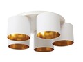 Plafoniera ELTAP, Vespillo, 58x18 cm, 5xE27, 15W, otel/PVC, alb/auriu