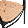 Scaun de gradina Juniper, Pakoworld, 56x52.5x86.5 cm, polipropilena cu protectie UV, negru/bej