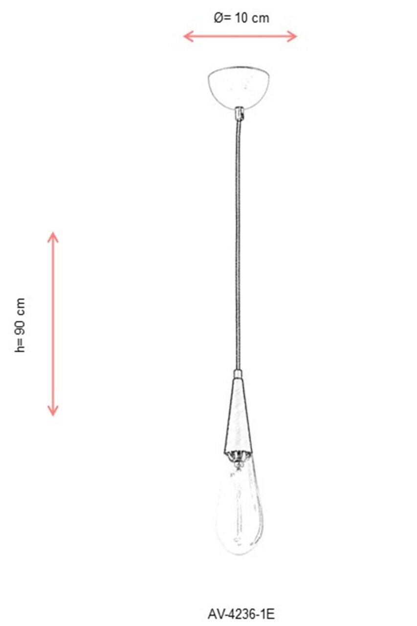 Lustra, Avonni, 683AVN1184, Metal, Maro antichizat