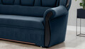 Coltar extensibil stanga 3 locuri ELTAP, L-078, Lord, 243x180x112 cm, lemn/poliester, albastru inchis/negru