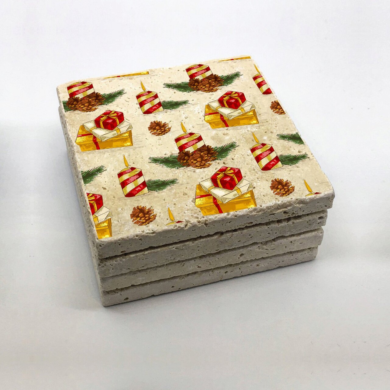 Set suporturi de pahare, Hermia, 366TYR1212, 10 x 10 x 1 cm, 4 piese, Multicolor - view 3