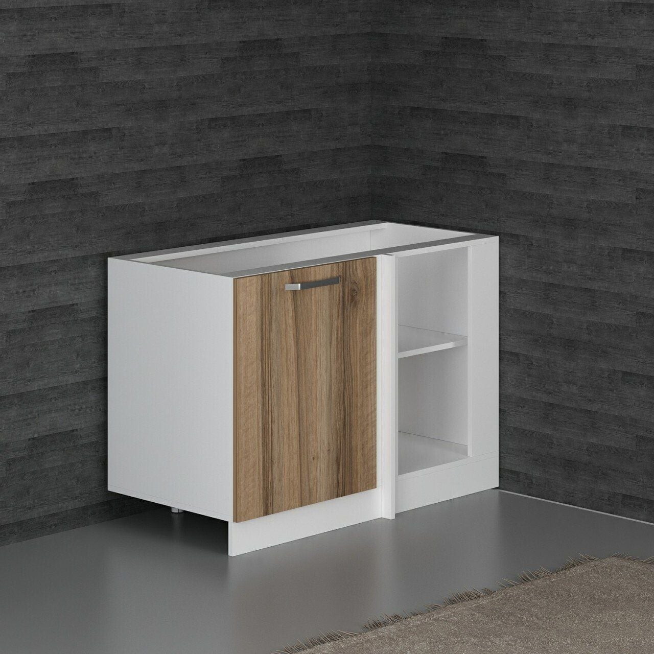 Dulap pentru bucatarie, Hanah Home, Minar, 120x82x56 cm, Alb / Dore — imaginea 2