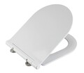 Capac de toaleta cu sistem automat de coborare, Wenko, Nuoro, 36 x 46.5 cm, duroplast, alb